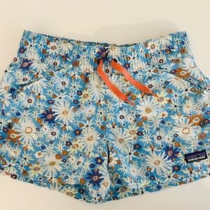 EUC Patagonia Costa Rica Baggies Primavera/Lago Blue Shorts Size 10